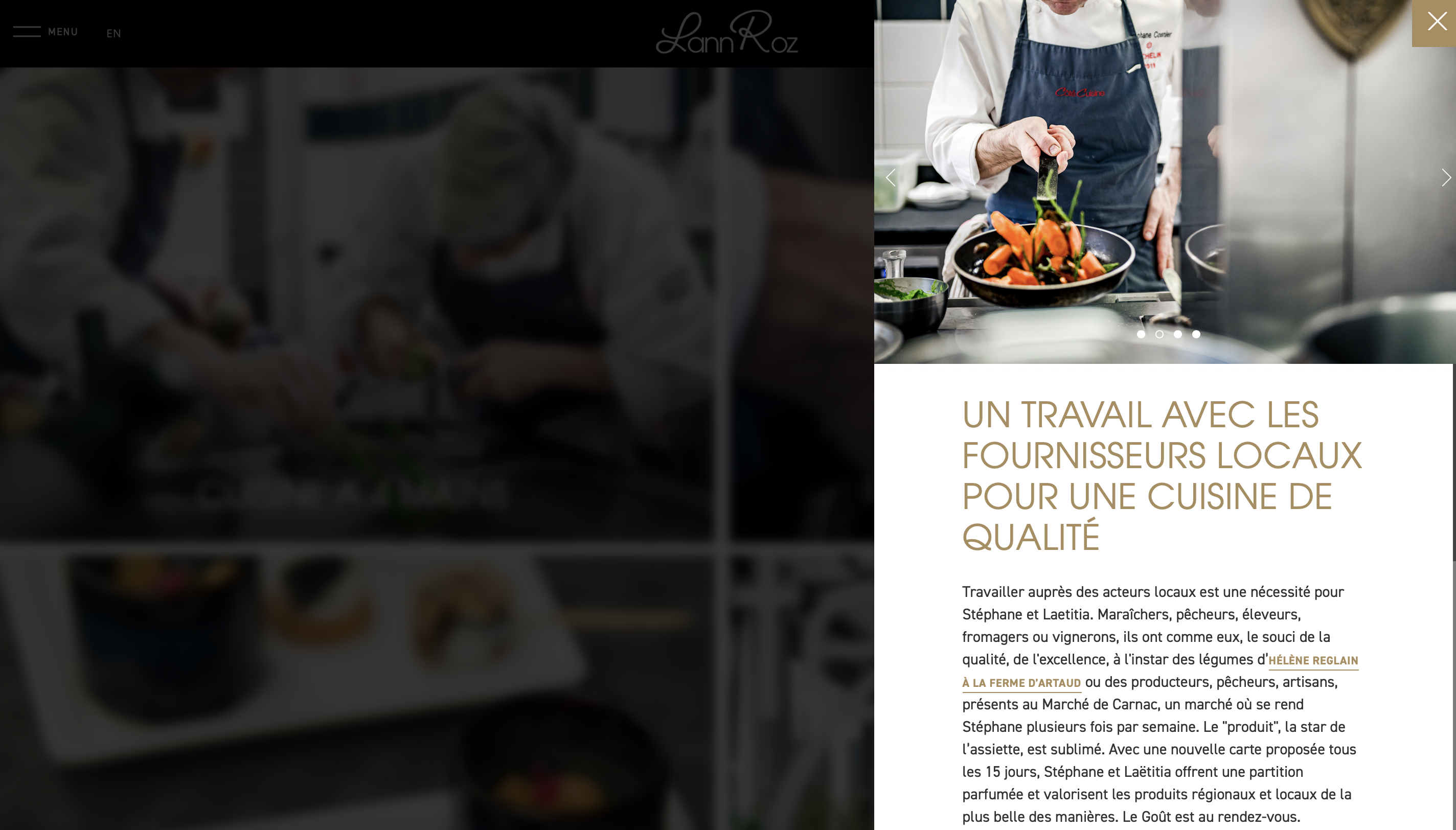 Site internet Côté Cuisine -Lann Roz